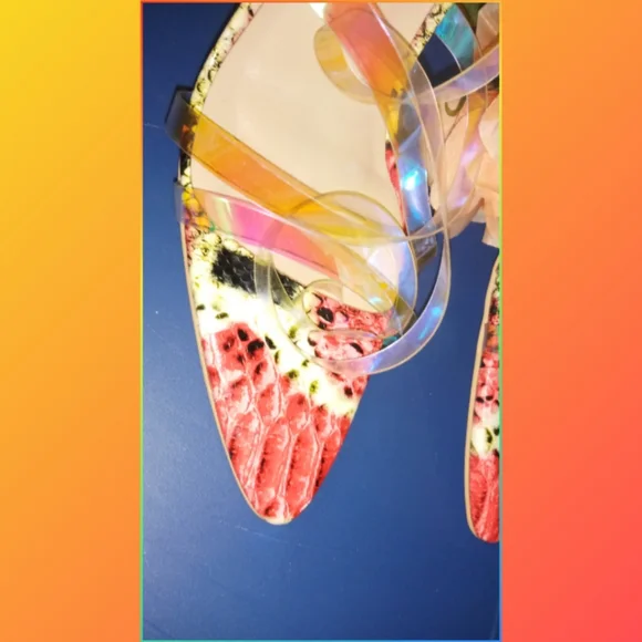Strappy Iridescent Heels - Picture 3 of 7